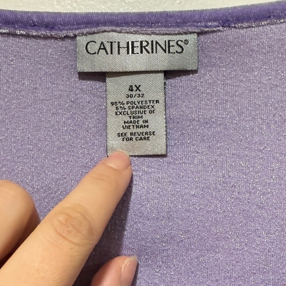 Catherines Velvet Velour 4X Purple Paisley Blouse Embellished Dark Feminine - Picture 2 of 11